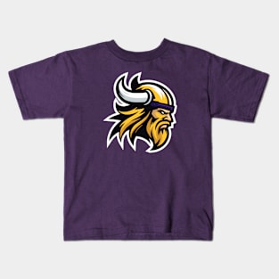 Viking Warrior Football Mascot Shirt - Unleash Your Team Spirit Kids T-Shirt